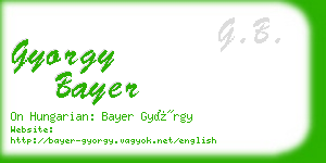 gyorgy bayer business card